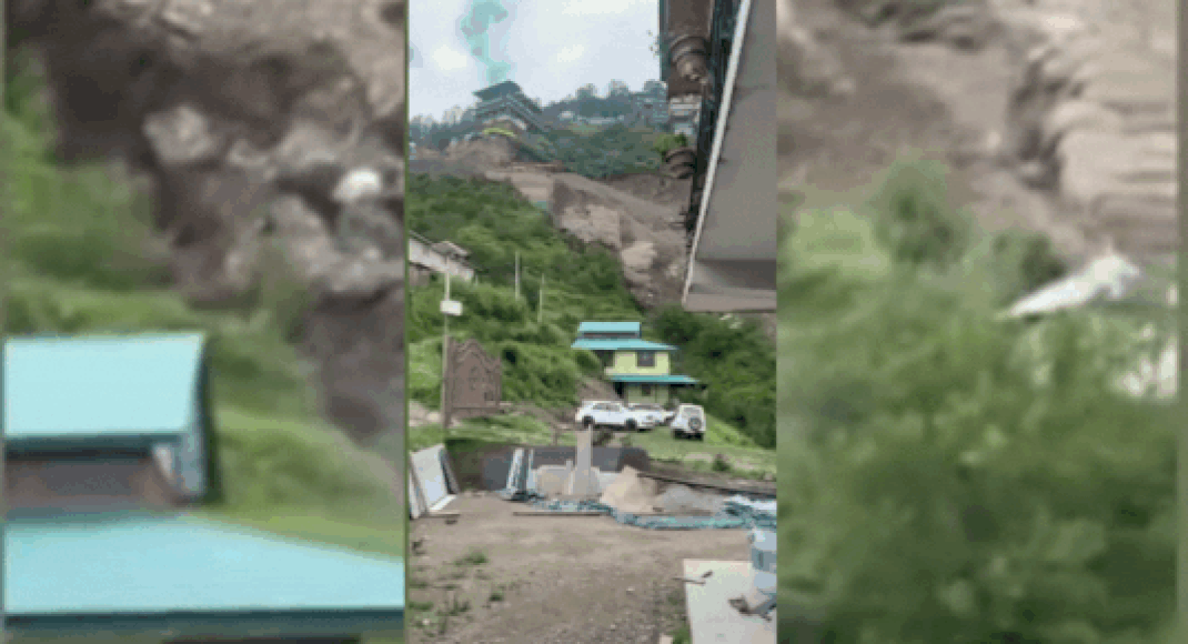 video:-landslide-hits-shimla’s-lindi-dhar-village;-monsoon-mayhem-continues-across-himachal
