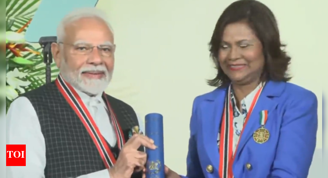 caribbean-visit:-pm-modi-receives-trinidad-and-tobago’s-highest-civilian-honour