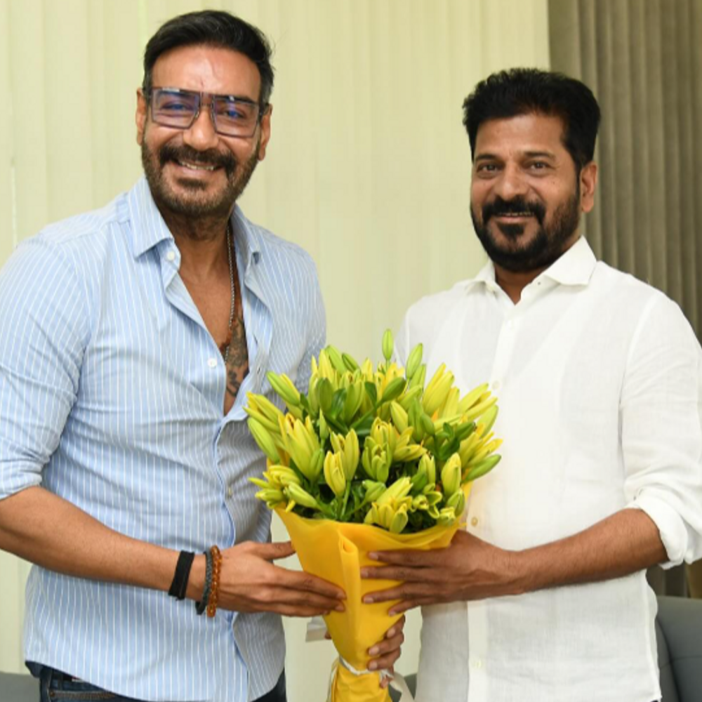 अजय-देवगन-ने-की-तेलंगाना-cm-रेवंत-रेड्डी-से-मुलाकात:तेलंगाना-में-वर्ल्ड-क्लास-फिल्म-स्टूडियो-और-इंस्टीट्यूट-बनाने-का-प्रस्ताव-दिया,-जल्द-काम-शुरू-हो-सकता-है