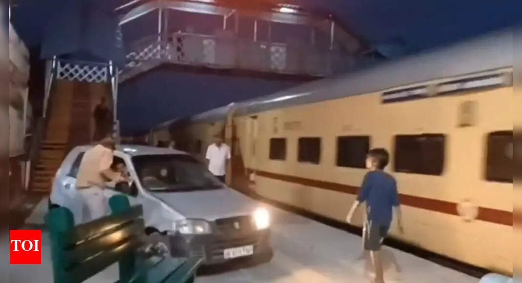 drunk-army-constable-drives-onto-meerut-railway-platform;-car-inches-from-train;-licence-seized,-fir-filed