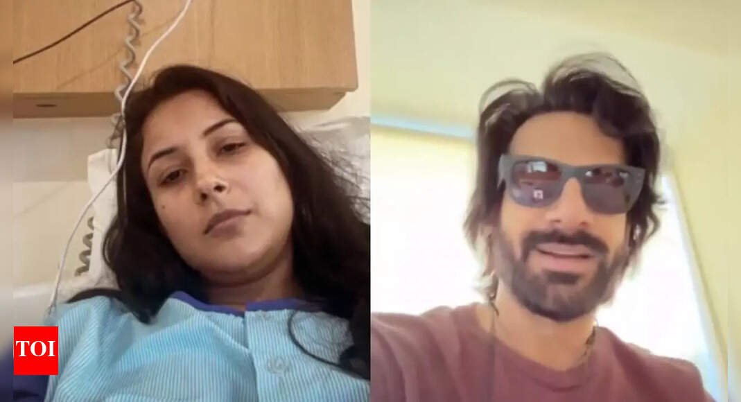 bigg-boss-13-fame-shehnaaz-gill-gets-hospitalised;-karan-veer-mehra-visits-her-and-shares-a-health-update