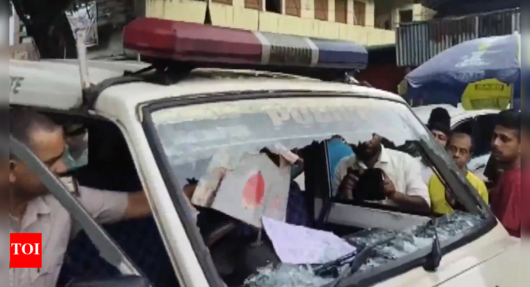 west-bengal-opposition-leader-suvendu-adhikari’s-convoy-attacked-in-cooch-behar;-vehicle-damaged,-black-flags-shown