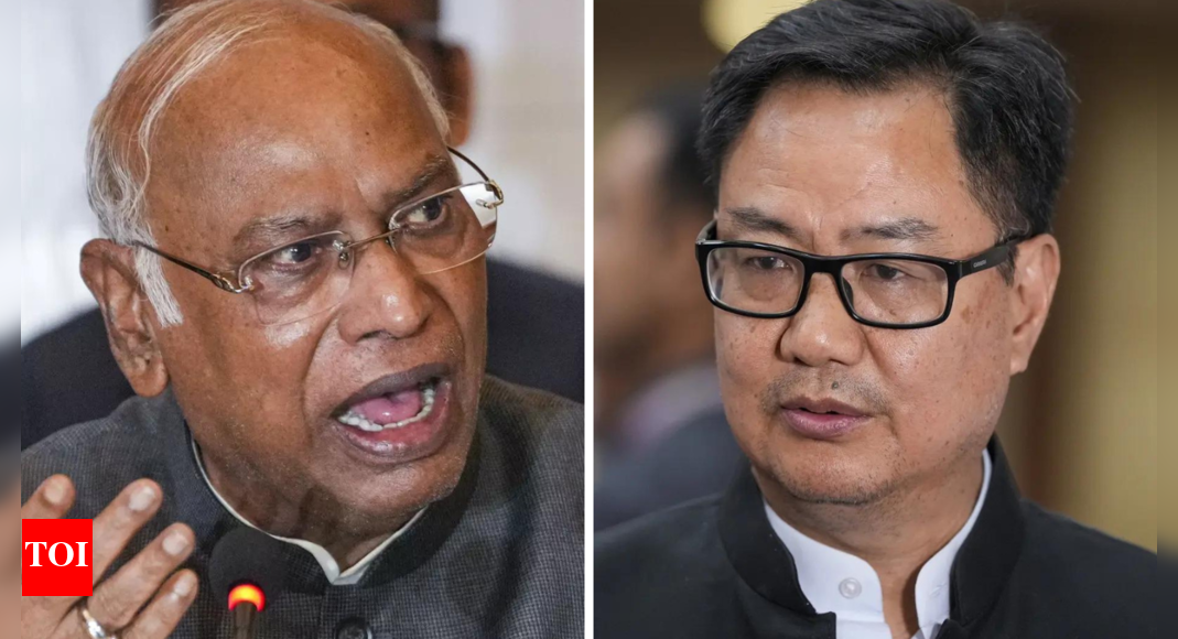 cisf-in-well,-claims-kharge,-rijiju-says-house-being-misled