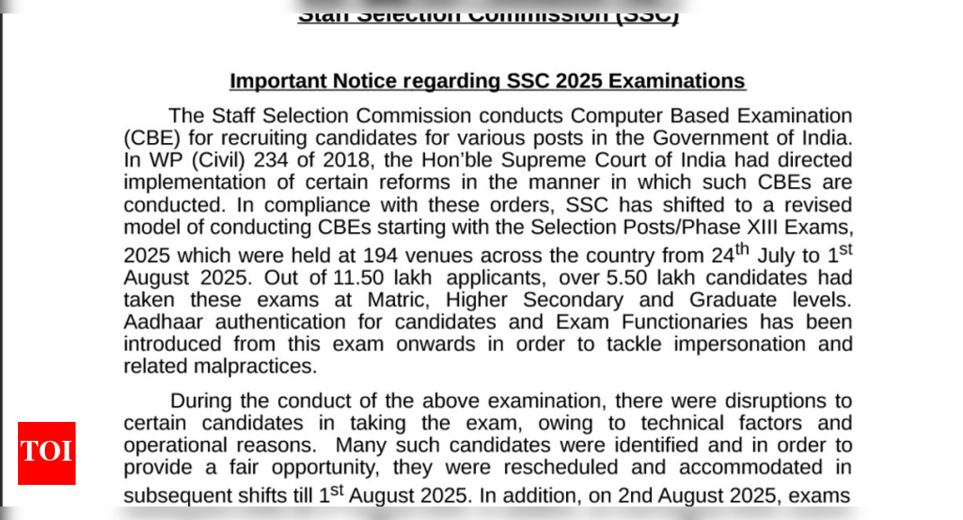 ssc-to-reconduct-phase-xiii-exams-for-55,000-candidates:-check-details-here