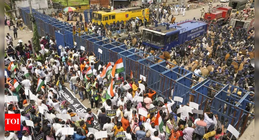 one-year-of-rg-kar-incident:-police-lathi-charge-protesters