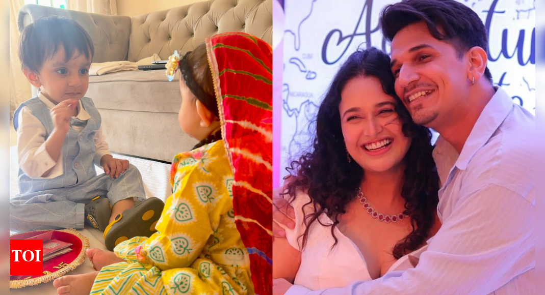 prince-narula-and-yuvika-chaudhary-celebrate-their-daughter-ekleen’s-first-raksha-bandhan;-see-pics