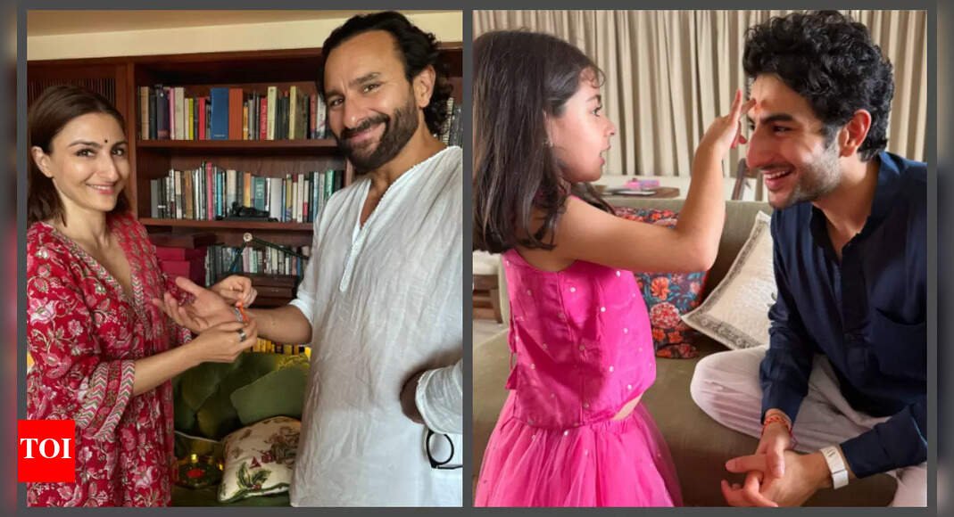 soha-ali-khan-celebrates-raksha-bandhan-with-saif-ali-khan;-inaaya-ties-rakhi-to-ibrahim-ali-khan-–-see-photos