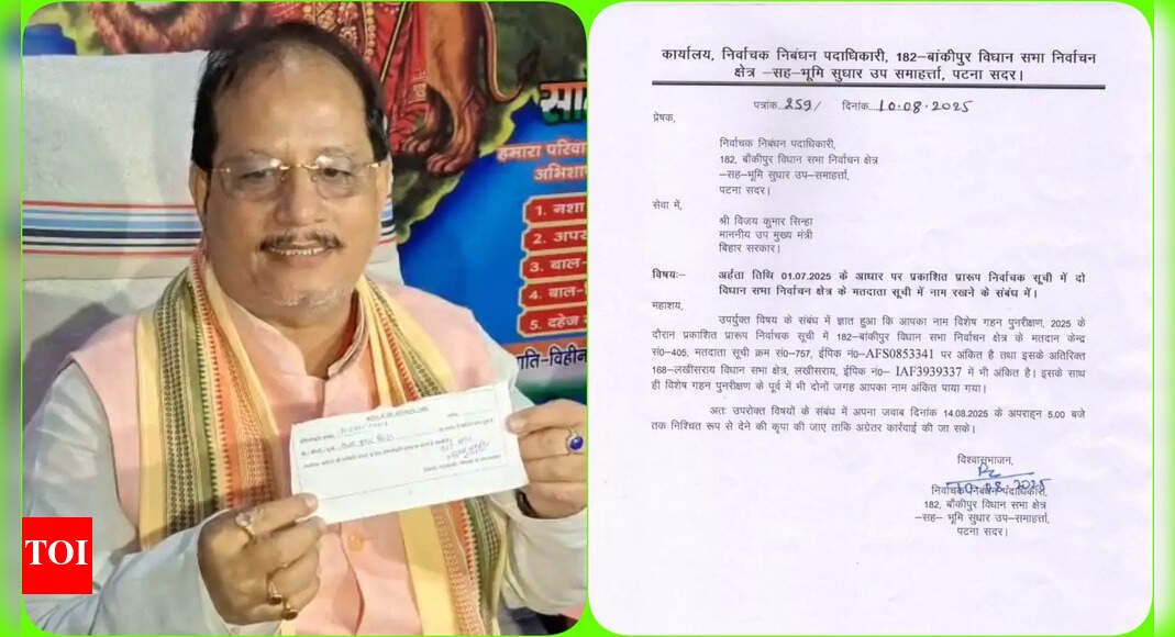 ec-sends-notice-to-bihar-dy-cm-vijay-kumar-sinha-for-‘possessing’-2-voter-cards:-officials