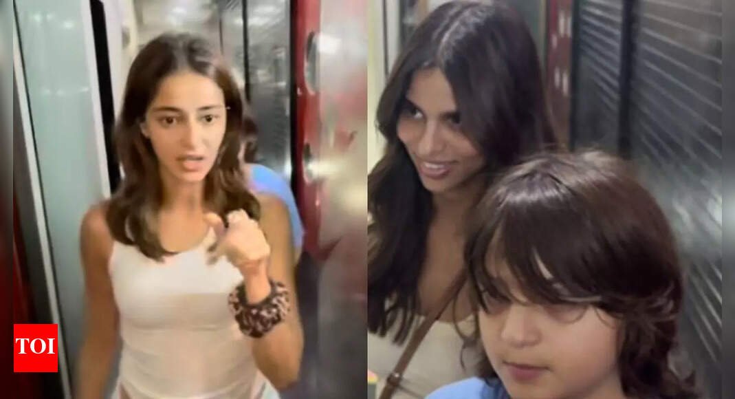besties-ananya-panday-and-suhana-khan-step-out-for-a-fun-sunday;-enjoy-movie-night-with-abram-khan:-watch