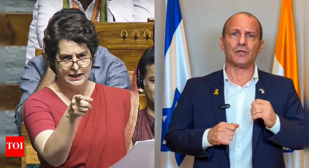 cong-rallies-behind-priyanka,-slams-israeli-envoy’s-‘undiplomatic’-attack;-calls-remarks-an-affront