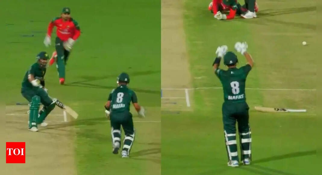 watch:-angry-pakistan-player-throws-bat,-yells-at-partner-after-horrible-run-out