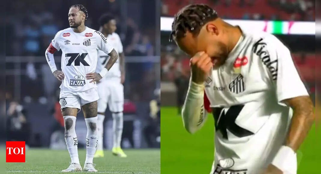 watch:-neymar-jr-breaks-down-in-tears-after-worst-career-defeat;-santos-manager-fired