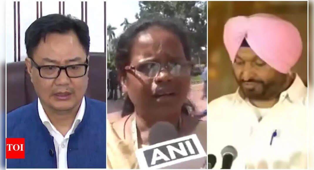lok-sabha-ruckus:-tmc-mp-says-bjp’s-bittu,-rijiju-‘attacked,-pushed’-her