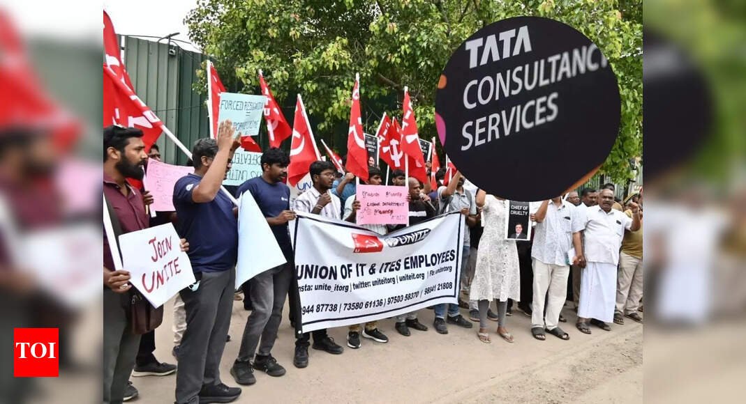 tcs-layoffs:-it-employees-union-holds-protests;-company-issues-statement;-calls-it-necessary