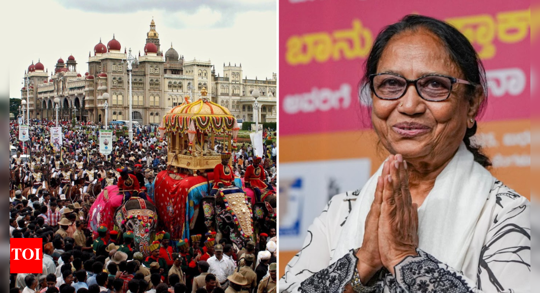mysuru-dasara-inauguration-row:-bjp-says-banu-mushtaq’s-‘faith-uncertain’;-minister-hits-back