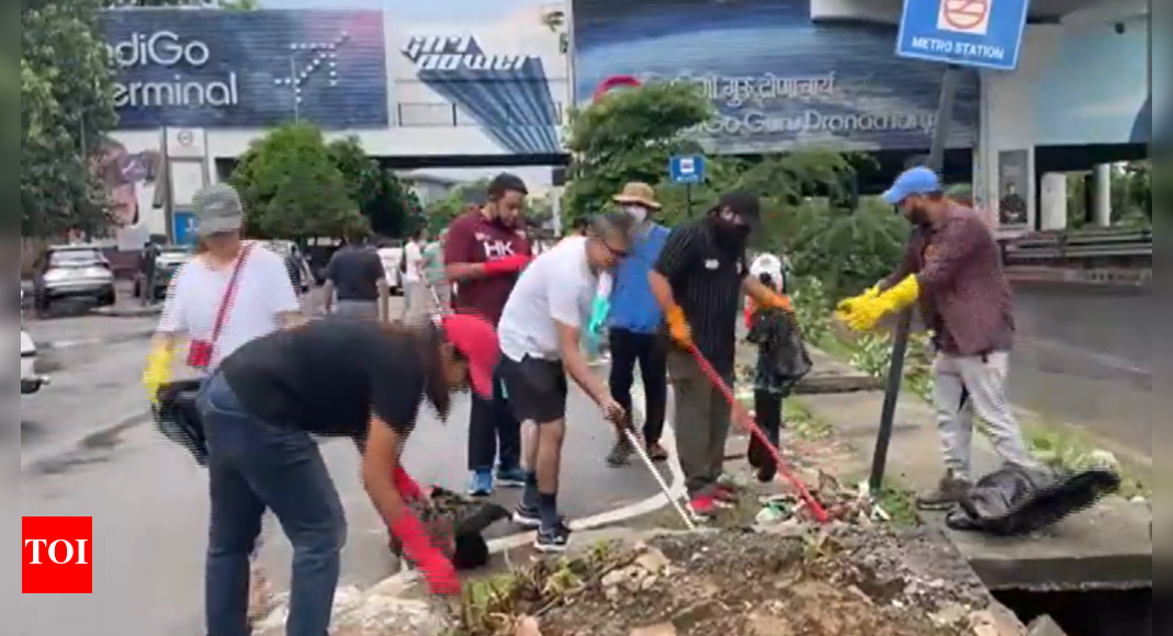 ‘india-is-amazing,-but-garbage-is-everywhere’:-foreigners-lead-gurugram-cleanliness-drive;-urge-to-maintain-sanitation-outside-homes,-shops