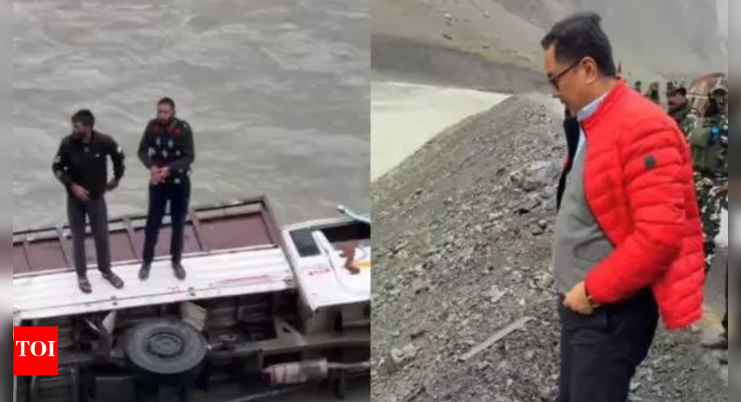 vehicle-falls-into-river-ahead-of-kiren-rijiju’s-convoy-in-ladakh;-2-men-rescued