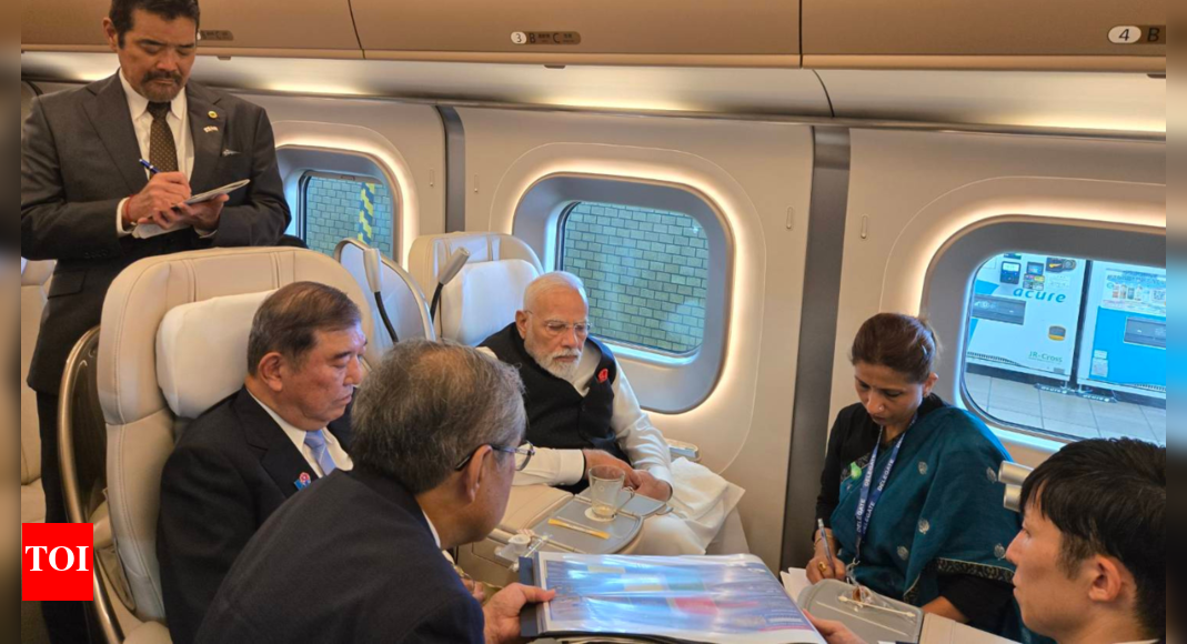 from-tokyo-to-sendai:-pm-modi-takes-a-bullet-train-ride-with-japan-pm-ishiba;-see-pics