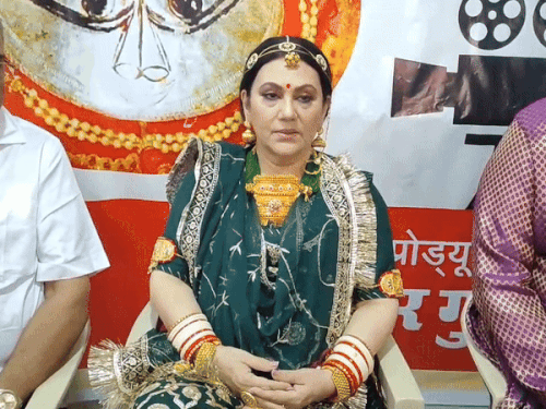 नारनौल-में-माता-महासर-धाम-पर-बन-रही-फिल्म:रामायण-में-सीता-की-भूमिका-निभाने-वाली-दीपिका-चिखलिया-मुख्य-रोल-में