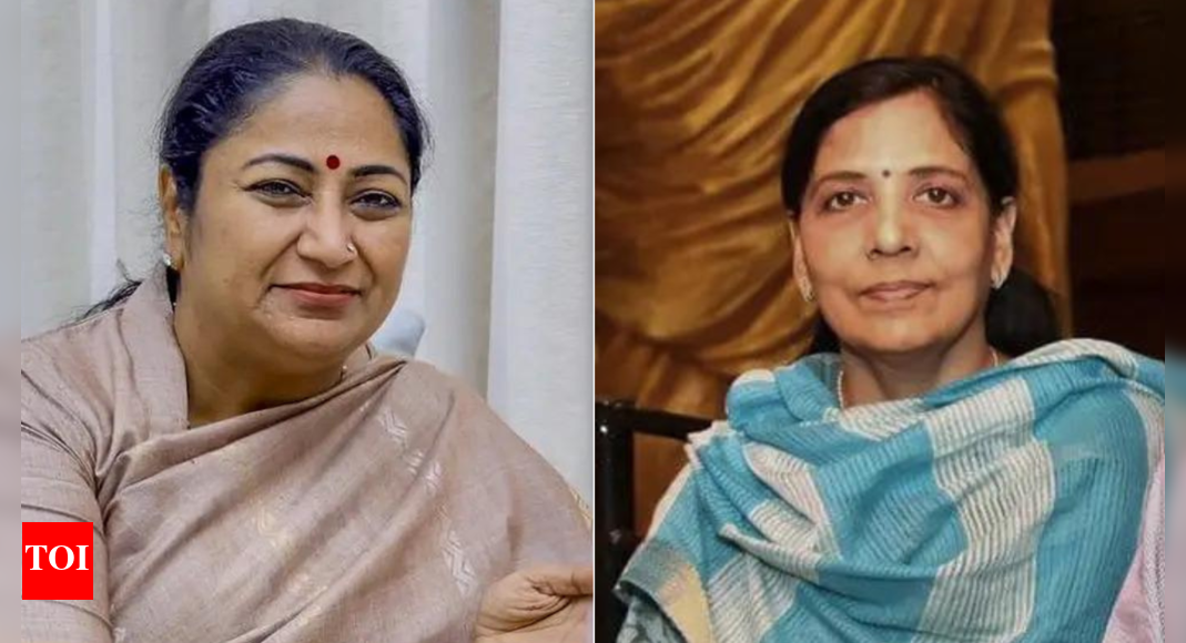 bjp-counters-aap’s-‘panchayat’-jibe;-takes-‘sunita-kejriwal’-dig