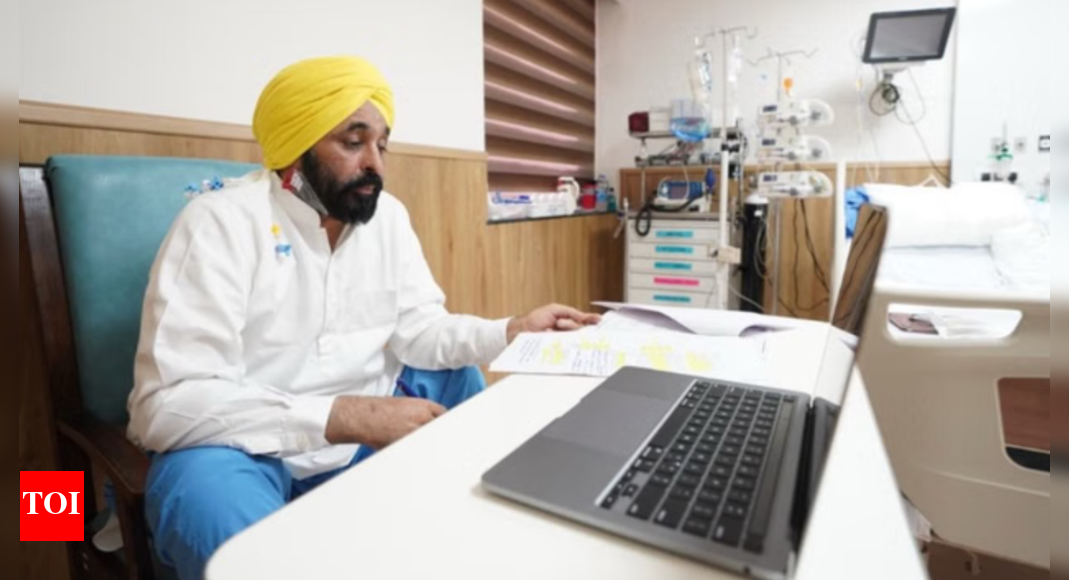 punjab-floods:-cm-bhagwant-mann-calls-relief-meeting-from-hospital;-cabinet-approves-rs-20k/acre-relief