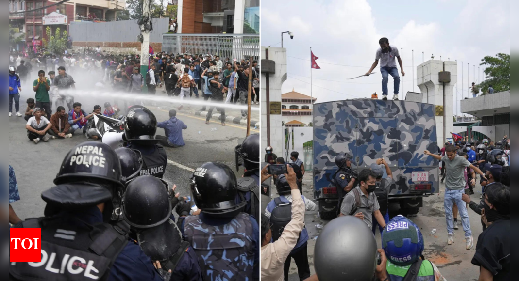 nepal-on-edge:-massive-violence-erupts-in-kathmandu;-tyres-burnt,-roads-blocked,-minister’s-home-torched