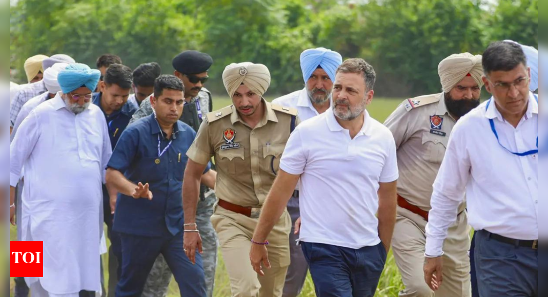 bjp-shares-video-of-rahul’s-spat-with-cop-in-flood-hit-punjab;-calls-it-‘drama’