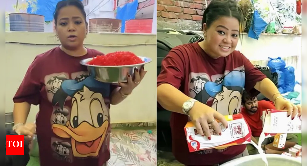 bharti-singh-and-her-team-prepare-falooda-from-100-ltrs-of-milk-to-distribute-among-needy-people