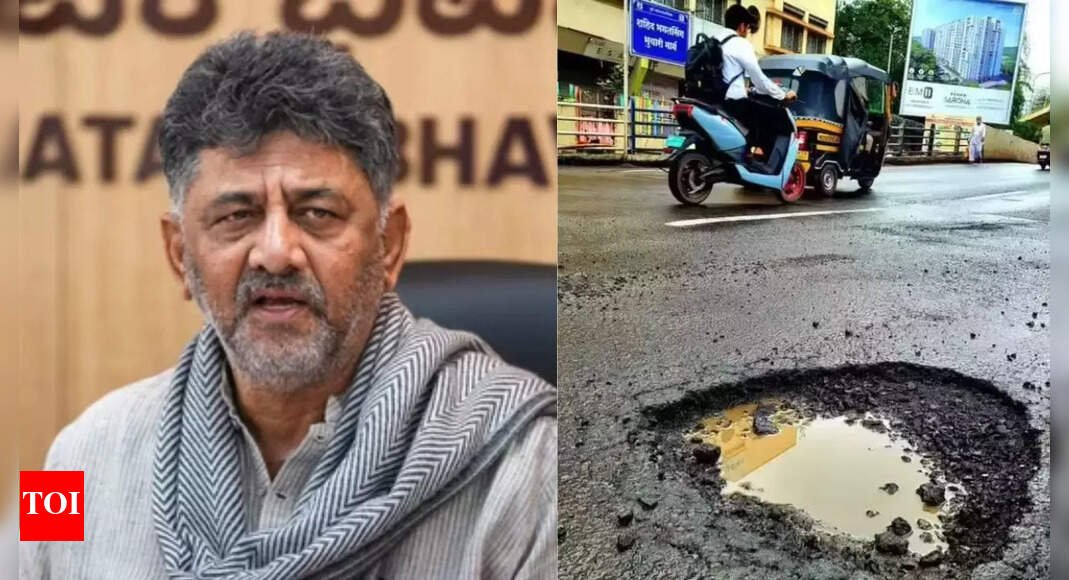 ‘created-by-nature’:-dk-shivakumar-blames-vehicles,-traffic,-rain-for-bengaluru’s-pothole-riddled-roads;-7,000-already-fixed,-says-dy-cm