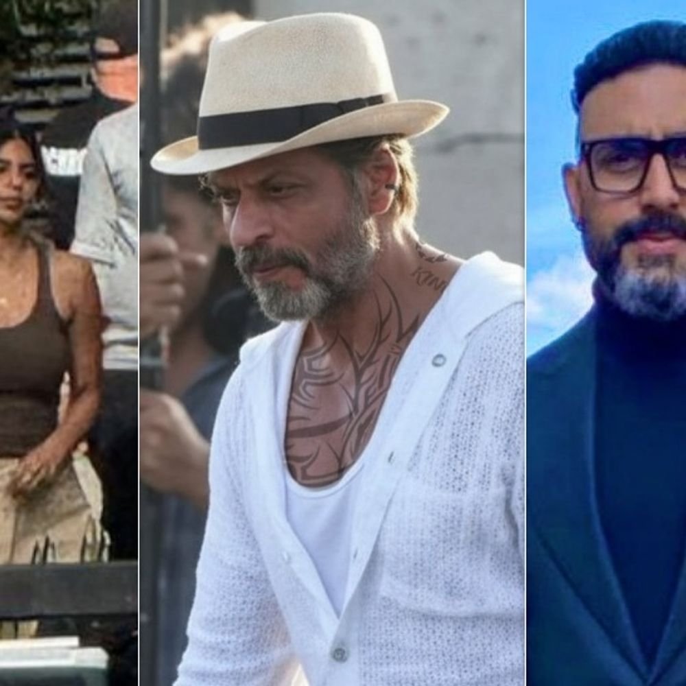फिल्म-किंग-के-सेट-से-सामने-आए-स्टारकास्ट-के-लुक:शाहरुख-खान-का-दिखा-सॉल्ट-एंड-पेपर-स्टाइल,-अभिषेक-बच्चन-भी-नए-अवतार-में-दिखे