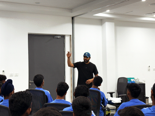 rohit,-rahul-train-at-bcci-coe-in-bengaluru:india’s-odi-captain-meets-under-19-players;-bcci-posts-photos,-videos-on-social-media