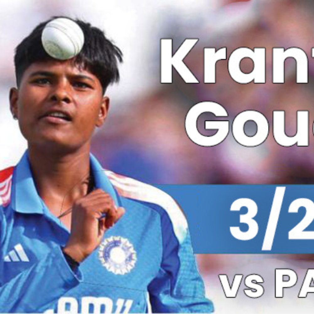 india-women’s-team-settles-6-0-gesture-with-12-0-vs-pakistan:women-in-blue-register-victory-by-88-runs-vs-pak;-kranti-goud-claims-potm-honour