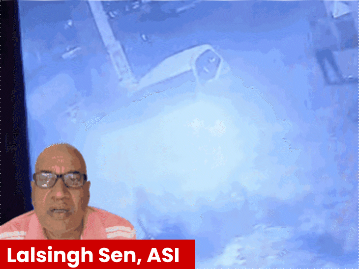 car-driver-attempts-to-crush-asi-and-family-in-narsinghpur:cctv-shows-innova-hitting-bike-near-kareli-gurudwara-before-fleeing;-police-launch-manhunt