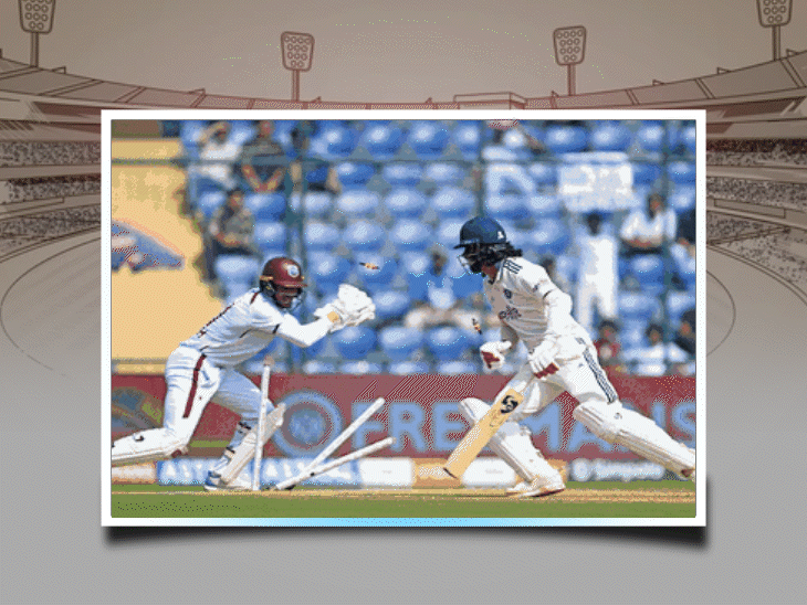 gill-hit-on-helmet,-yashasvi-cracks-concussion-joke-watch:india-skipper-collides-with-windies’-tevin-imlach-while-batting;-jaiswal’s-century-celebration