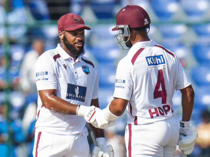 john-campbell,-shai-hope-keep-hope-alive,-wi-–-173/2:mohammed-siraj,-washington-sundar-strike-for-india-on-day-3;-west-indies-trail-by-97-runs