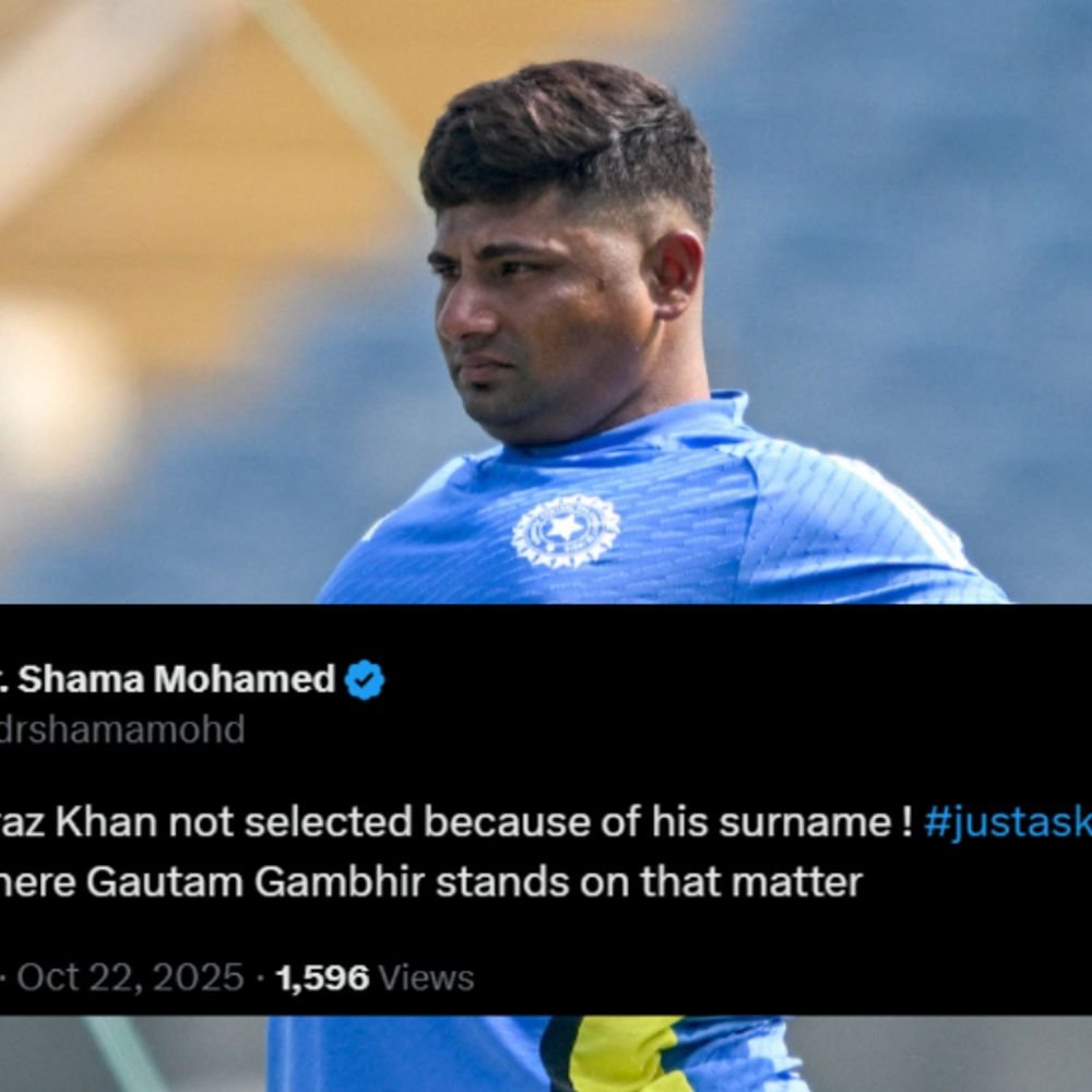 ‘sarfaraz-khan-not-selected-because-of-his-surname’:shama-mohamed,-asaduddin-owaisi-drag-religion-angle-into-cricketer’s-india-a-snub
