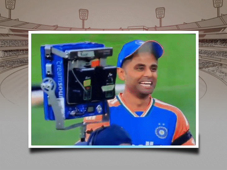 watch-|-suryakumar-yadav-does-‘pooja’-gesture-after-losing-toss:team-india’s-first-t20i-defeat-in-37-matches-with-dube-in-xi;-tilak-varma’s-sensational-catch