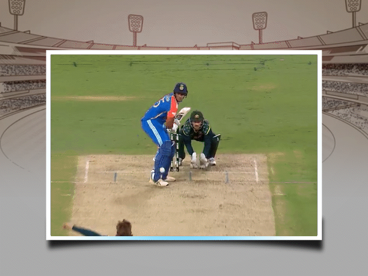 watch|-shivam-dube-hits-117m-six-out-of-the-stadium:abhishek-sharma-hit-on-shoulder;-varun-chakravarthy-gets-maxwell’s-wicket-6th-time