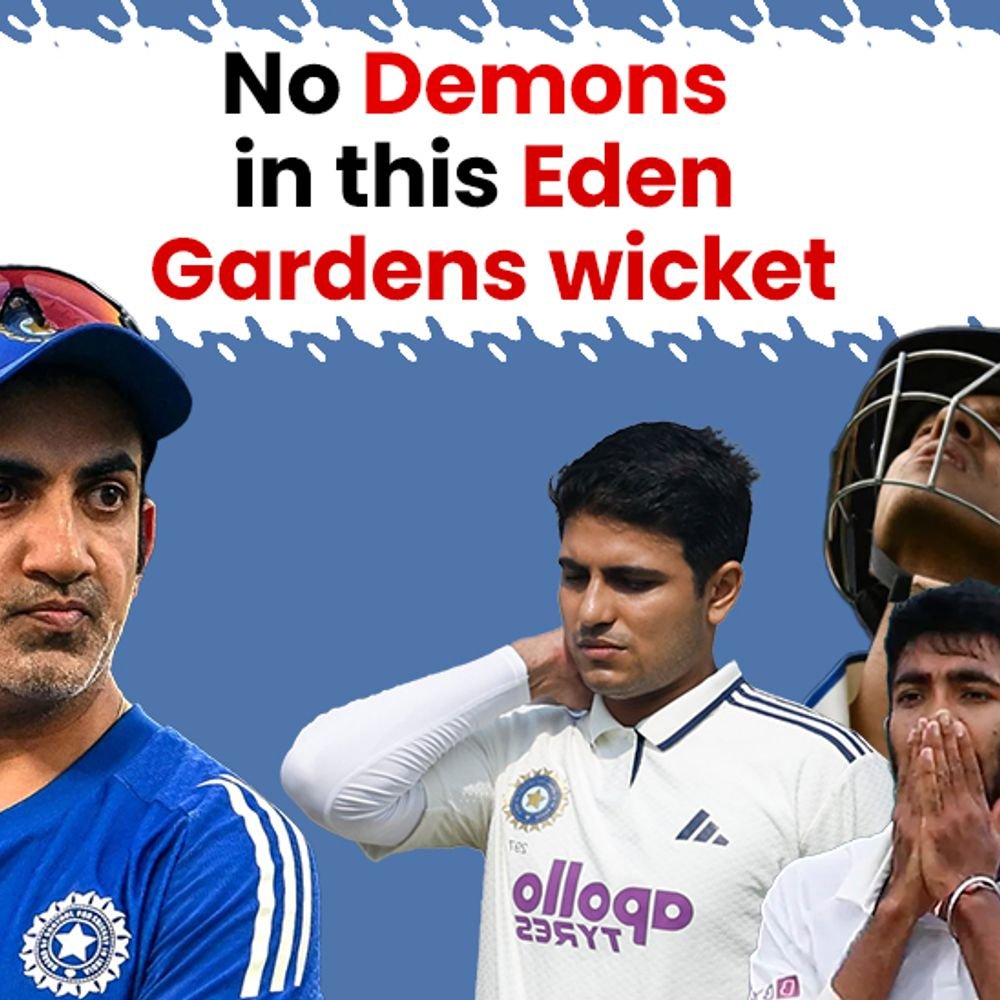 ‘no-demons-in-eden-gardens-wicket,’-gambhir-defends-kolkata-pitch:head-coach-points-the-finger-at-batters-amid-1st-test-field-scruitny-from-cricket-legends