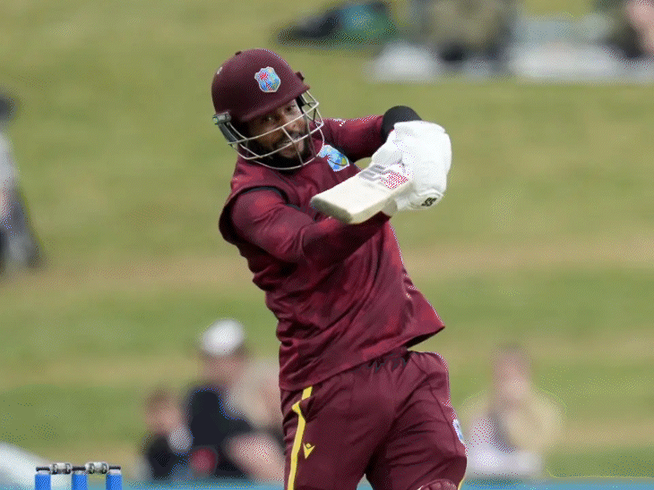 shai-hope-slams-109*-runs,-records-6000-odi-runs:west-indies-set-248-target-for-new-zealand-at-mclean-park;-kyle-jamieson-bags-three-wickets