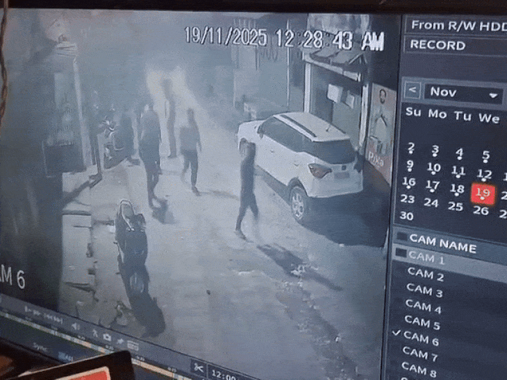 satna-shopkeeper-run-over-by-car-in-attempted-murder:attack-linked-to-old-rivalry;-incident-caught-on-cctv-as-accused-flees