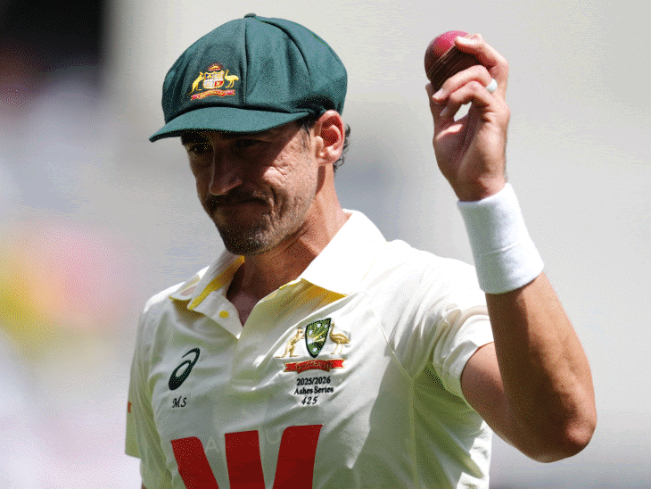 the-ashes-2025-–-england-bowled-out-for-172:mitchell-starc-shines-with-7-wickets-for-australia-in-perth;-aus-trail-by-157-runs-at-tea