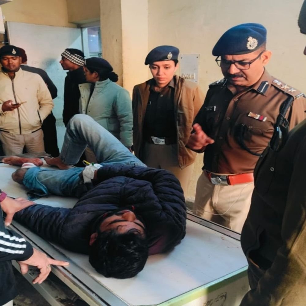 gwalior-police-nab-gangster-after-brief-encounter:shot-in-the-leg-while-opening-fire;-accused-of-assaulting-bjp-leader-and-brother