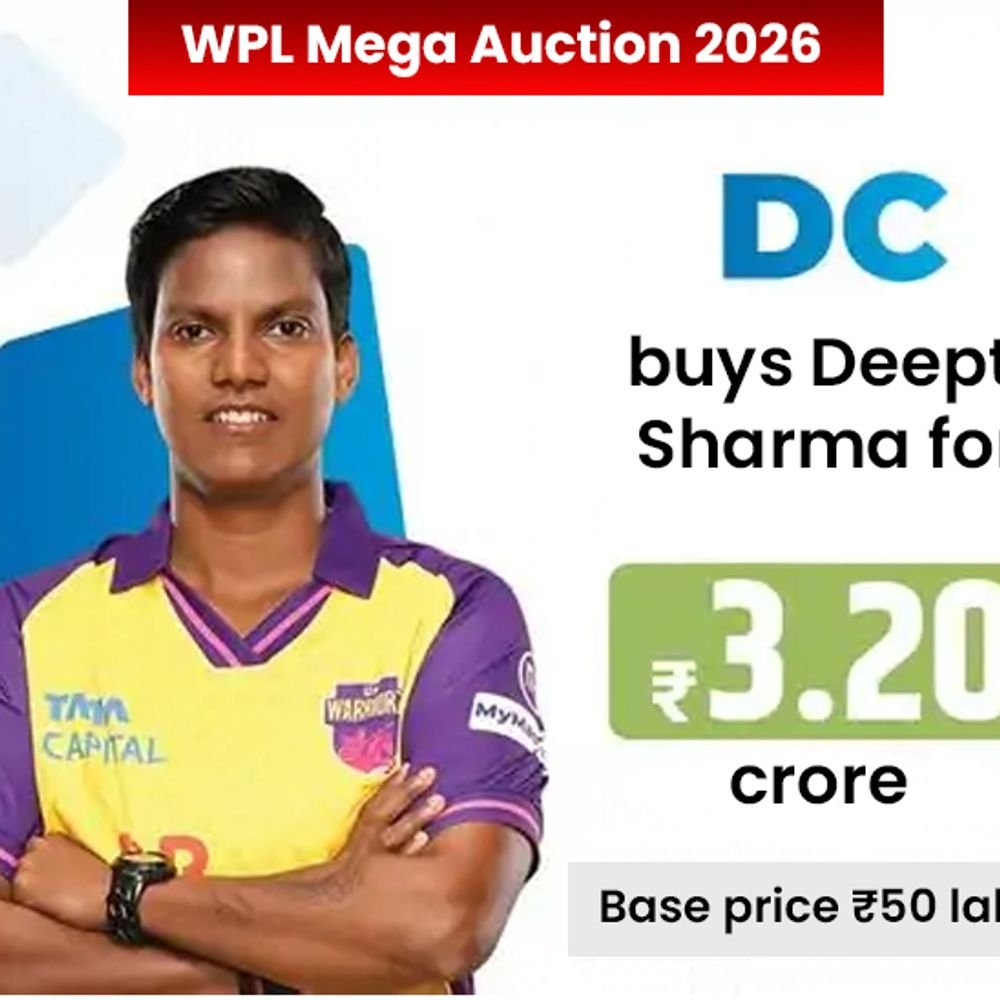 deepti-sharma-goes-to-up-warriors-for-₹32-crore:priciest-marquee-player-in-women’s-premier-league;-falls-short-of-mandhana’s-₹3.4-cr-mark