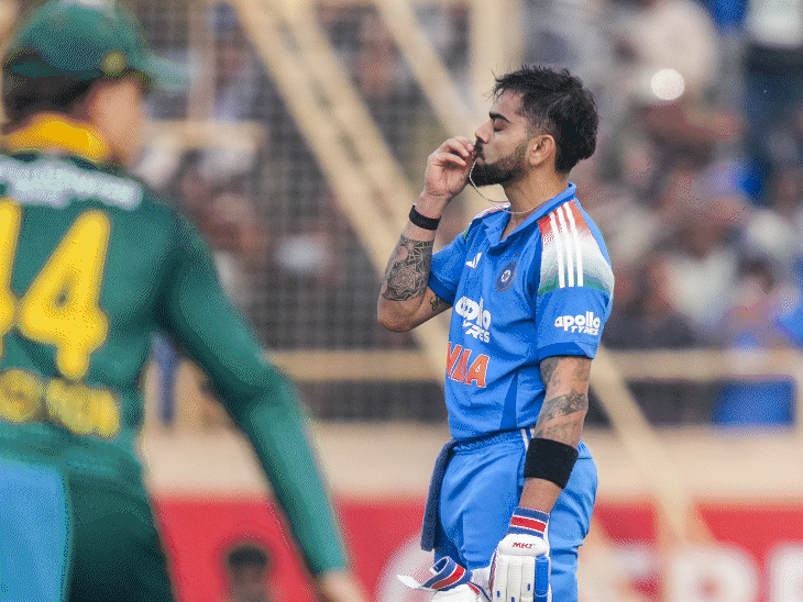 watch|-fan-invades-field,-touches-virat-kohli’s-feet-in-ranchi:records-83rd-international-hundred-against-south-africa;-smashes-most-odi-tons-at-an-indian-venue