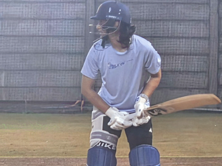 smriti-mandhana-sweats-hard-in-nets-after-marriage-called-off:ready-to-feature-in-5-match-sri-lanka-t20i-series,-starting-on-dec-21-at-visakhapatnam