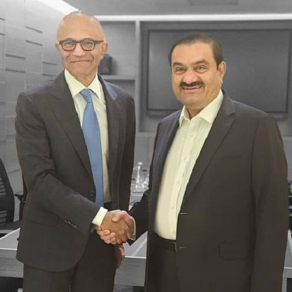 microsoft-ceo-says-‘india’s-ai-model-cannot-be-copied’:satya-nadella-meets-gautam-adani;-computer-software-company-to-invest-₹1.6-lakh-crore-in-india
