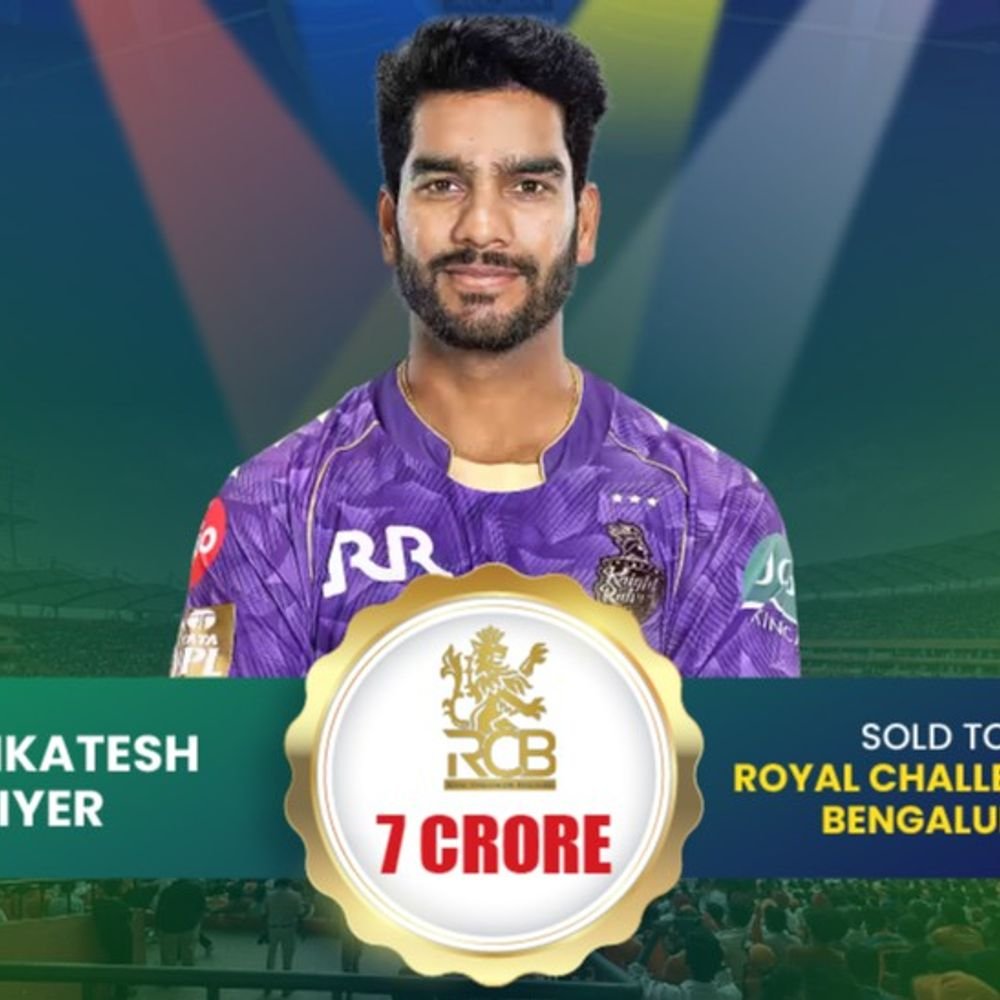 indore’s-venkatesh-iyer-sold-to-rcb-for-₹7-crore:huge-drop-from-last-year’s-price,-first-time-away-from-kkr;-rajat-patidar-and-avesh-khan-retained