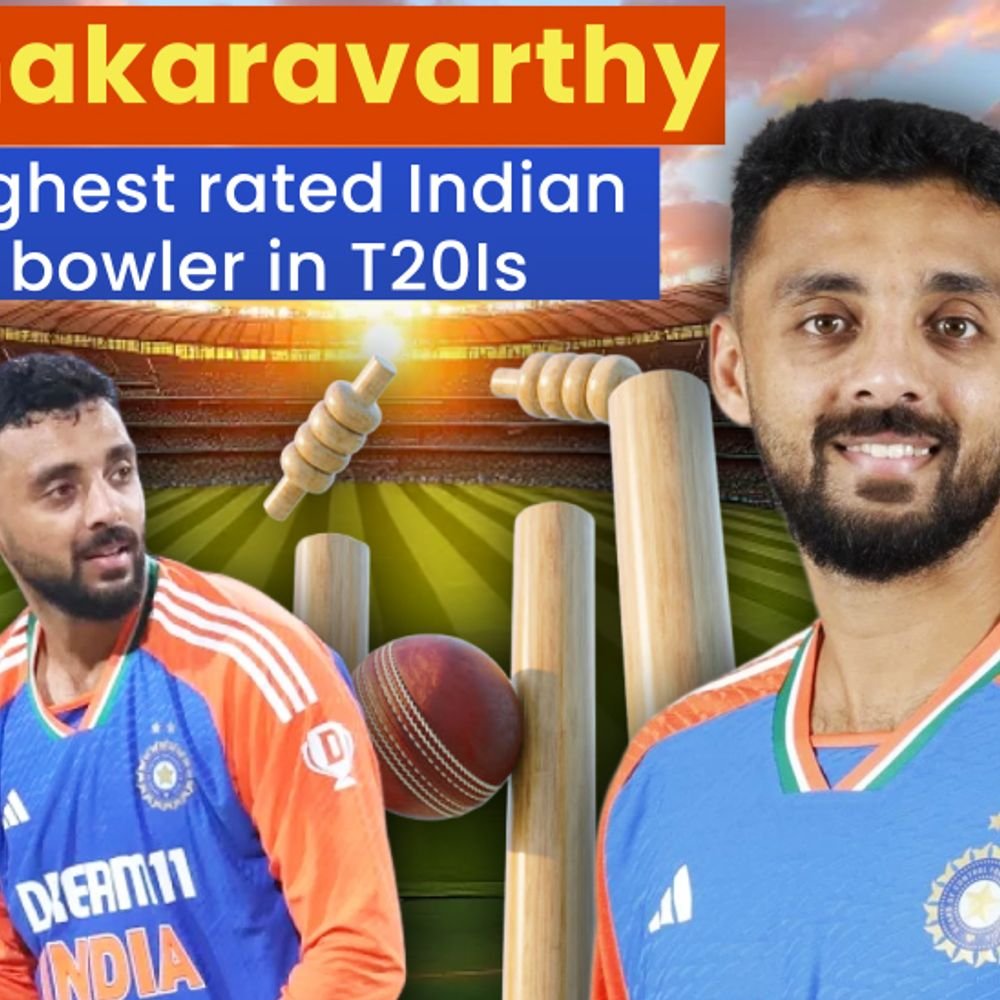varun-chakaravarthy-becomes-highest-rated-indian-t20i-bowler-of-all-time:records-career-best-818-ratings;-rohit-sharma,-virat-kohli-remain-1-2-in-odi-rankings