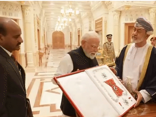 pm-modi-gets-oman’s-highest-honour:both-countries-sign-free-trade-pact-cepa;-indian-prime-minister-says-the-treaty-will-give-new-energy-to-bilateral-relations